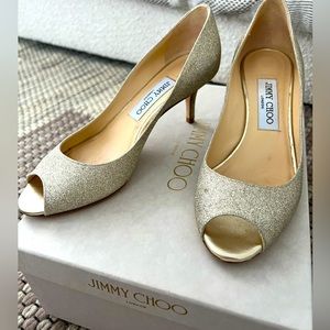 Pre-loved Jimmy Choo open toe sparkle cutie!